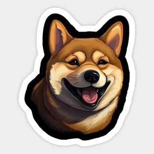 Cartoon Shiba Inu Dog - Cute Shiba Inu Sticker